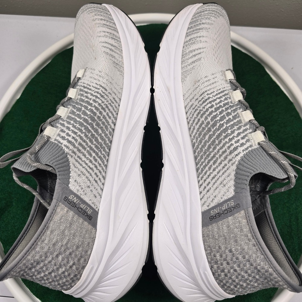 Skechers Edgeride Slip-ins Running Shoes Mens 11 White/Gray 232932 WGY Clean! - Picture 6 of 11